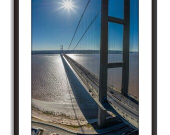 Humber Bridge | Photographic Print | Aerial Urban Photography