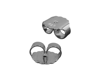 XXL ear nut 10 mm silver 925/- for heavy stud earrings or larger ear holes