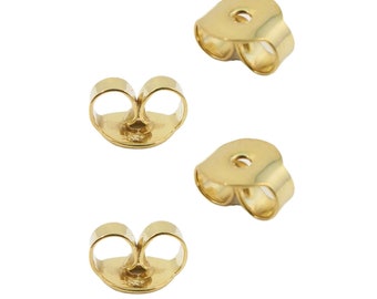 Pack of 4 stud earrings clasp gold silver 925