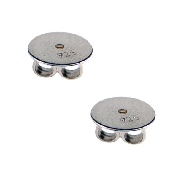 XL Ohrmutter 8mm Silber 925/- für schwere Ohrstecker oder größere Ohrlöcher