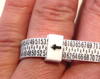 Ring gauge to determine ring size, multisizer