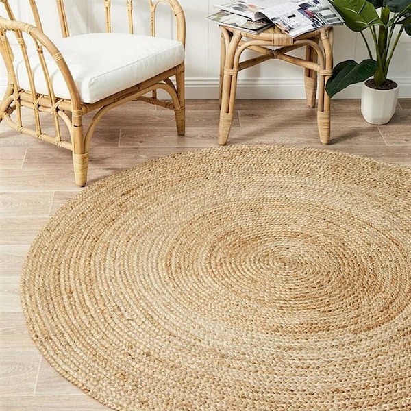 Round Jute Rug Etsy