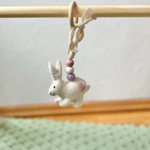 Play arch pendant rabbit made of felt I Play arch pendant rabbit I Play trapeze pendant I Baby toy I Bunny made of felt