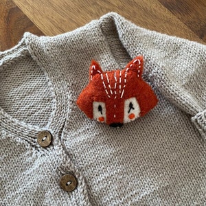 Felt pin brooch fox animal brooch pin needle felted wool felt forest animal