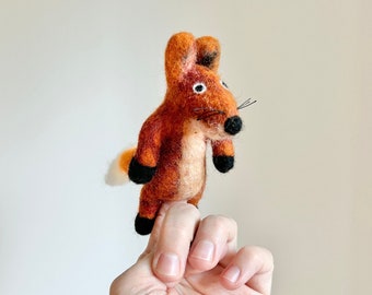 Niedliche Fingerpuppe Fuchs aus Filz I Fingerspiel I Waldtiere I roter Fuchs I Spielzeug Montessori I Geschichten erzählen