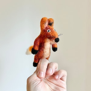 Cute felt fox finger puppet | Finger play | Woodland animals | Red fox | Montessori toy | Storytelling
