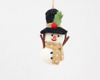 Schneemann Anhänger I Schneemänner aus Filz I Christbaumschmuck I Schneemann Deko I Weihnachtsdeko I Filz Winterdeko