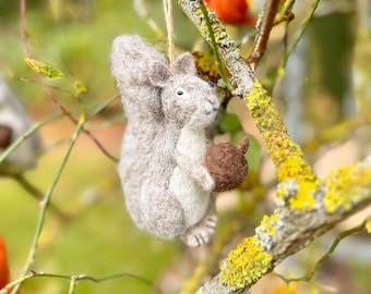 Squirrel pendant I Felt decoration I Winter I Christmas tree I Autumn decoration I Felt pendant I Forest animals