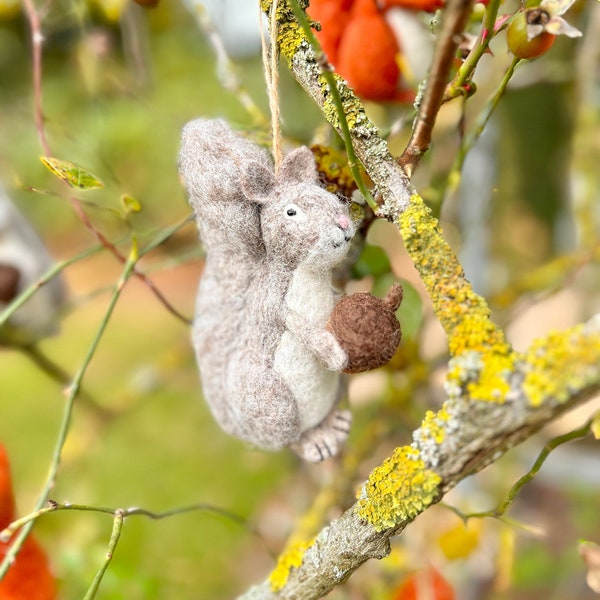 Anhänger Eichhörnchen I  Deko aus Filz I Winter I Weihnachtsbaum I Herbstdeko I Anhänger aus Filz I Waldtiere