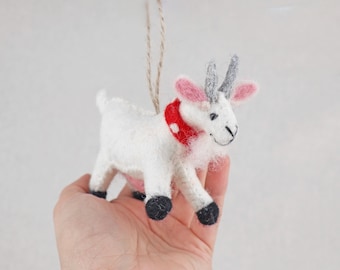 Felt goat ornament | Easter decoration | Felt Christmas tree ornament | Christmas decoration | Goat decoration | Goat pendant