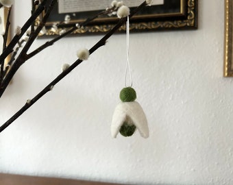 Felted snowdrop I Decoration Easter bouquet I Easter decoration I Spring decoration I Bouquet I Window decoration I Pendant felt