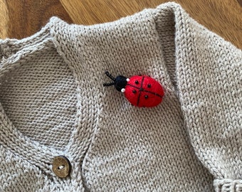 Filz Anstecker Brosche Marienkäfer Ladybug Käfer Pin Insekt