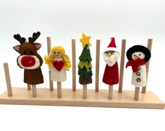 Finger puppets Christmas, finger puppets made of felt, finger play