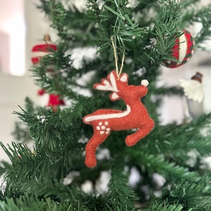 Christmas ornament Rudolf the reindeer I felt Christmas tree decoration I Christmas decoration I Scandinavian I reindeer decoration I deer