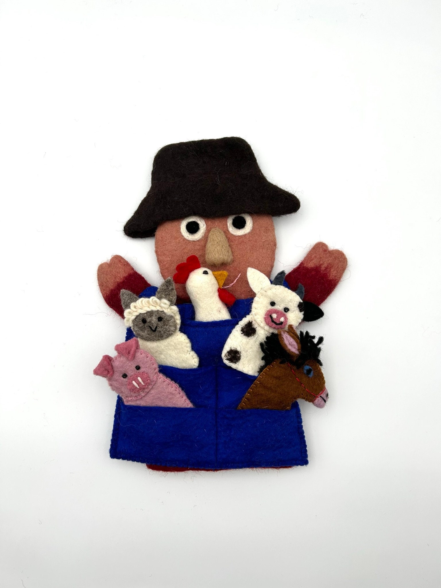 10 Marionnettes à Doigts Animaux De La Ferme – Peluche Multicolore – Jeu éducatif Pour Tout-petits – Idéal Pour Comptines Et Histoires
