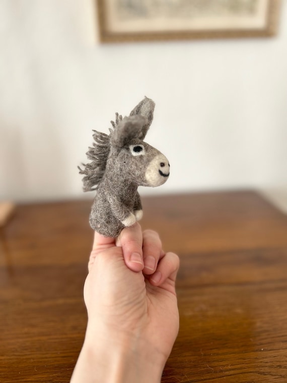 Cute Finger Puppet Donkey Made of Felt I Finger Game I Farm Animal I Horse I Toy Montessori I Storytelling Etsy