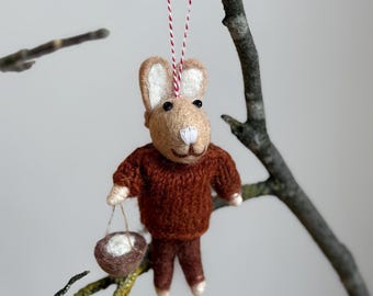 Easter Bunny Pendant with Easter Nest | Easter Decoration | Easter Bouquet | Felt Easter Decoration | Easter Bunny | Spring