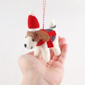 Weihnachtsanhänger Hund Beagle I Filz Christbaumschmuck Weihnachtsdeko