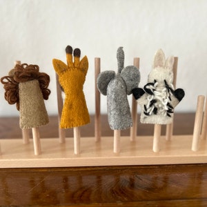 Finger puppets wild animals, Africa, safari, felt finger game, educational game, lion, elephant, zebra, giraffe, finger game image 5