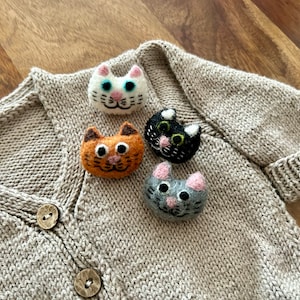 Filz Anstecker Katze I Kinderbrosche I Katzenbrosche I Katzenfreunde I Filzaccessoire