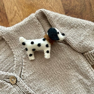 Felt badge dog I children's brooch I dog brooch I Dalmatian I felt accessory image 1