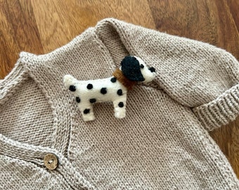 Felt badge dog I children's brooch I dog brooch I Dalmatian I felt accessory