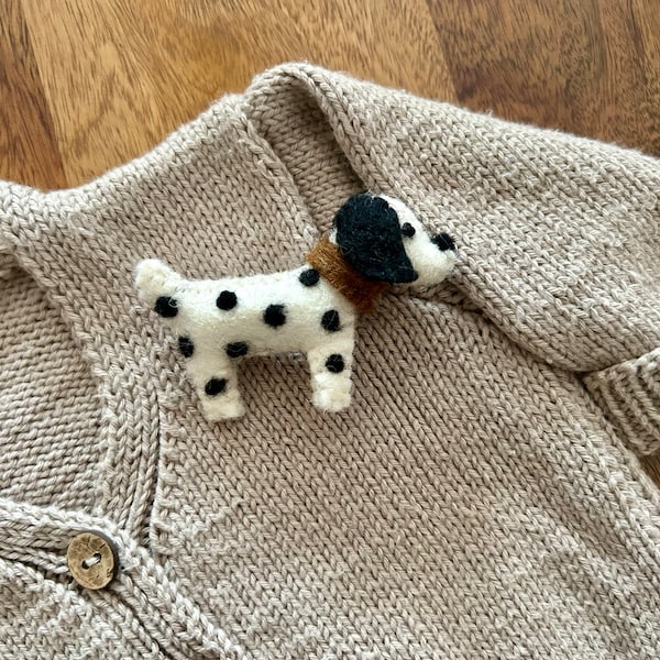 Felt badge dog I children's brooch I dog brooch I Dalmatian I felt accessory