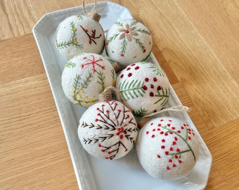 Handmade felt Christmas ornament | Christmas decoration | Ornament | Handmade balls | Christmas ornament | Felt Christmas tree ball