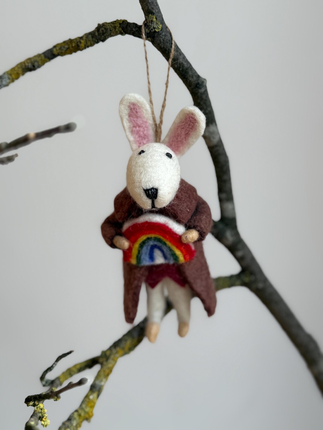 Pendant Bunny With Rainbow I Easter Decoration I Easter Decoration I I ...