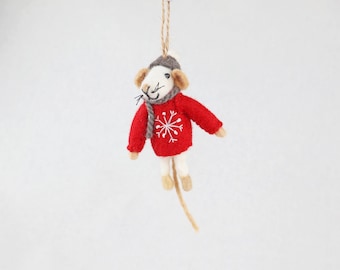 Christmas Mouse Ornament | Christmas Tree Decoration | Winter Christmas Tree | Christmas Mouse