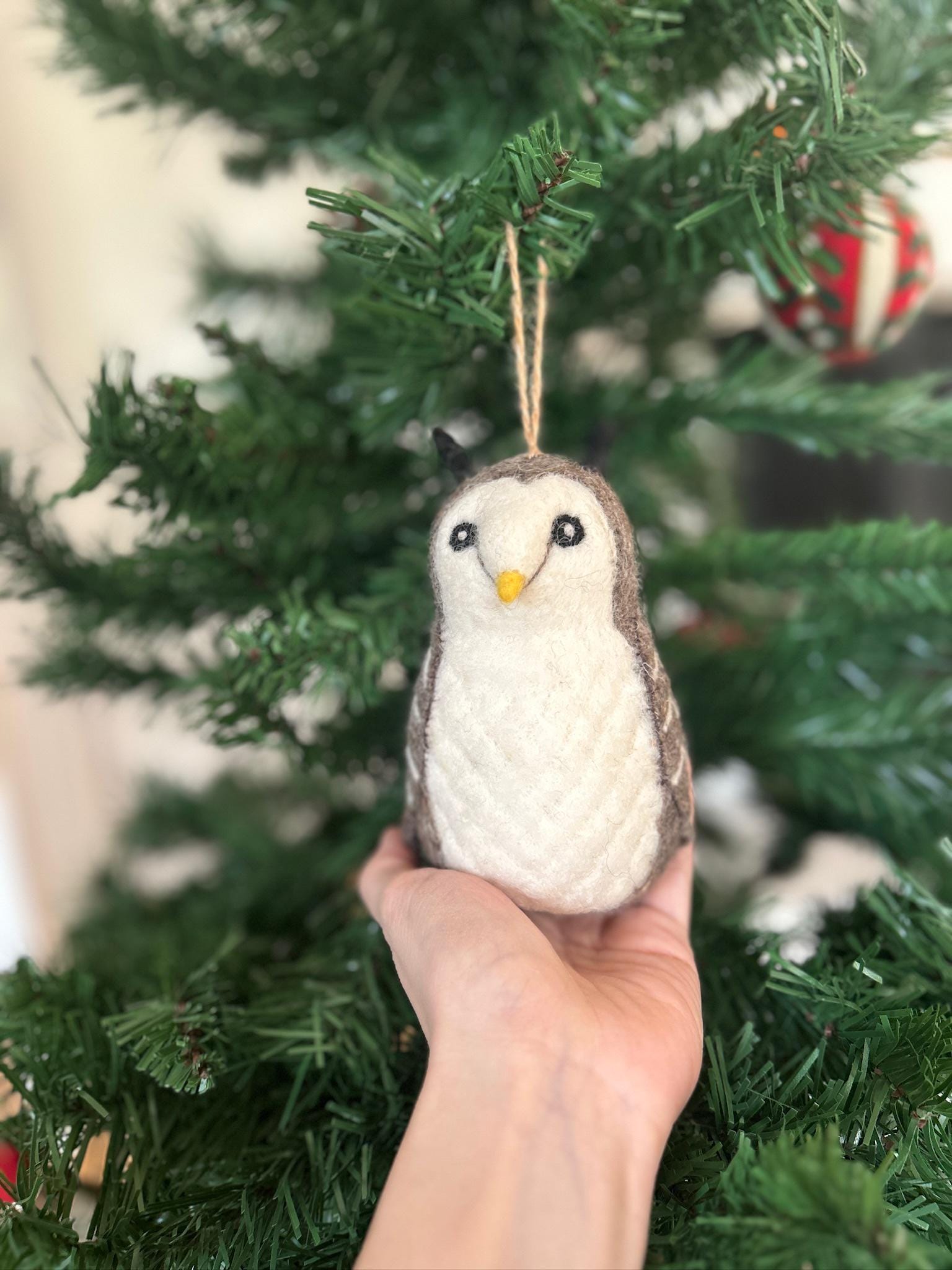 Pendule Hibou Avec Clochette Pour Sapin De Noël - Décorations Festives Personnalisables - Lot De Plusieurs Pièces - 3