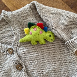 Felt Pin Brooch Dinosaur Stegosaurus
