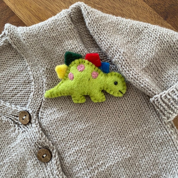 Felt pin brooch dinosaur Stegosaurus