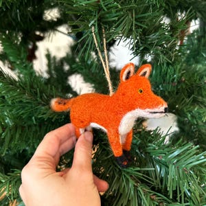 Pingente raposa I decoração feita de feltro I inverno I árvore de Natal I decoração de outono I pingente feito de feltro I animais da floresta
