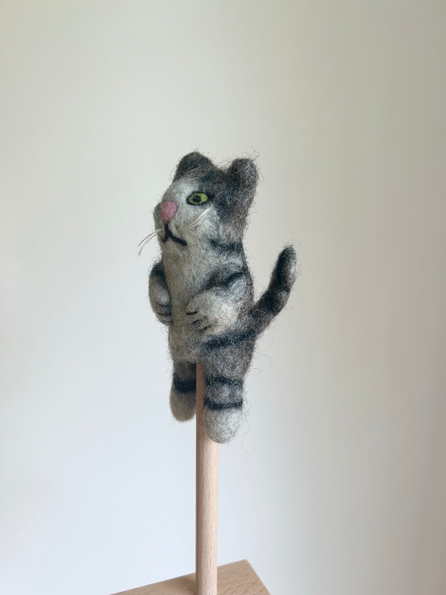 Puppet Ui Cute Finger Puppet Cat Grey Made of Felt I Finger Game I Farm Animal I ...