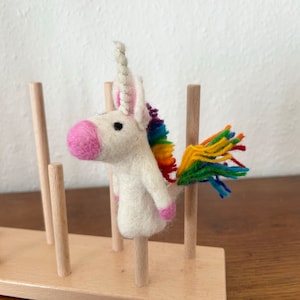 Cute felt unicorn finger puppet | Finger play | Pegasus | Montessori toy | Storytelling