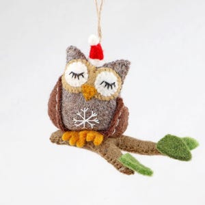 Weihnachtsanhänger Eule I Christbaumschmuck Weihnachtsdeko Winterdeko Weihnachtsbaum I Weihnachtseule