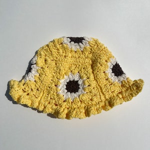 Sunflower Crochet Bucket Hat