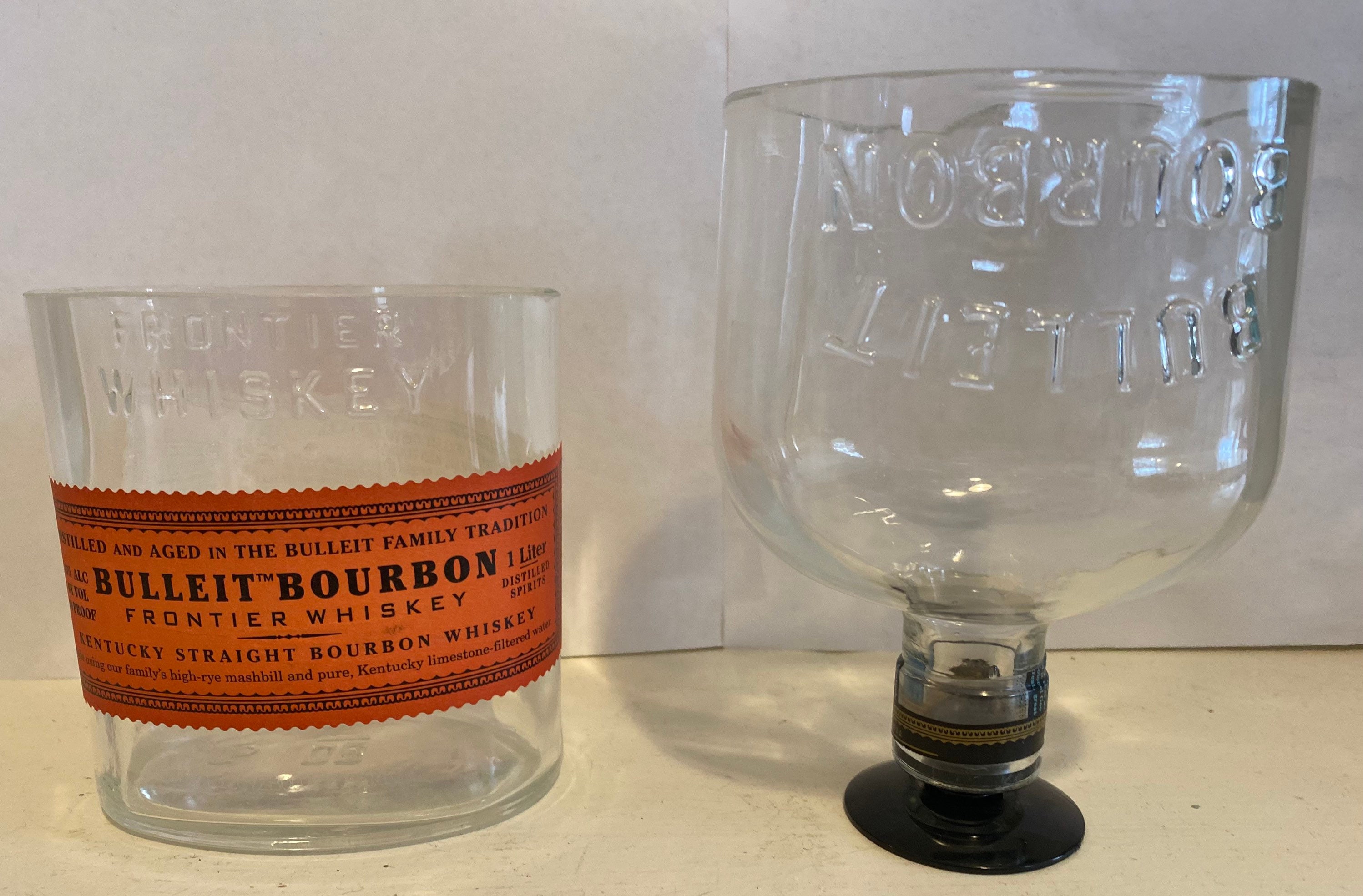 Bulleit Bourbon High Ball Glass/mixer and Martini Glass Etsy