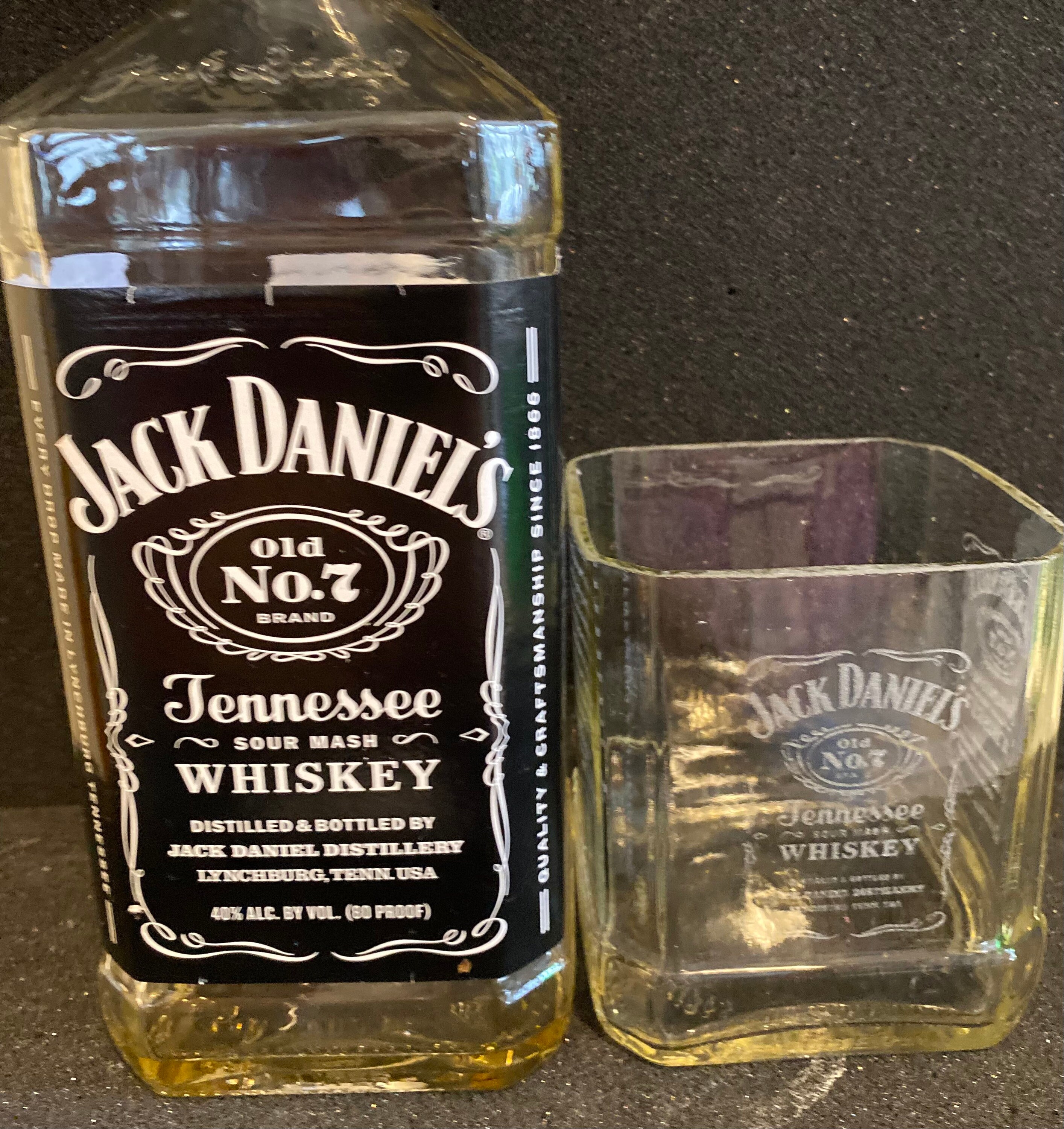 Recycled Jack Daniels Bottle - Etsy