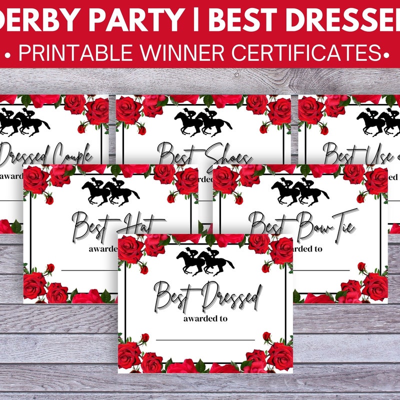 Best Dressed Award Certificate - Etsy