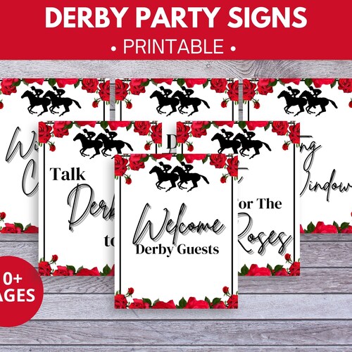Derby Party Signs Derby Printable Derby Party Decor Etsy