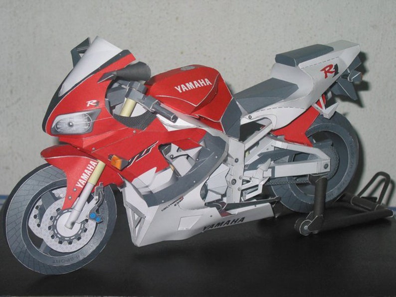Yamaha YZFR1 Realistic Papercraft 3D Paper Model, Motorcycle, Paper