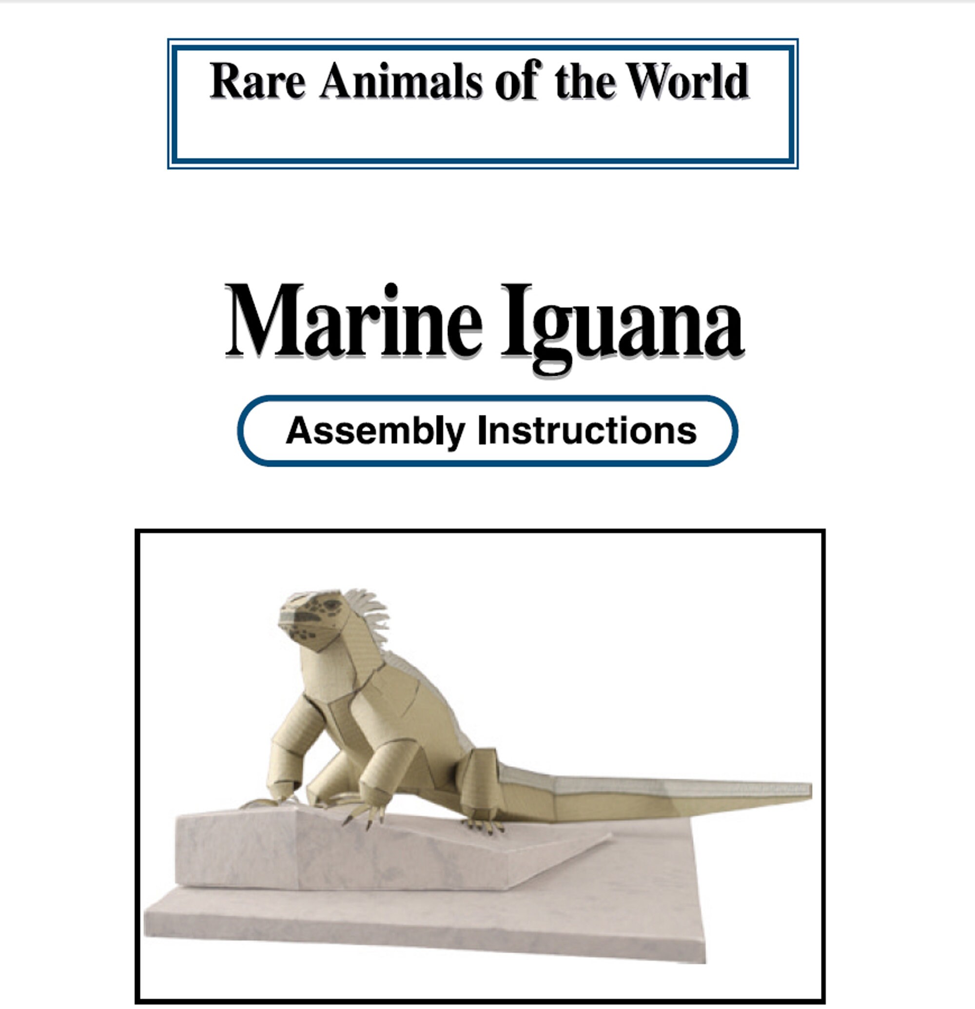 Marine Iguana, Papercraft, 3D Paper Model, Animal, Zoo, Paper Craft ...