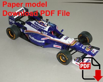 Williams FW18 Paper Model, 3D Papercraft Template (PDF)