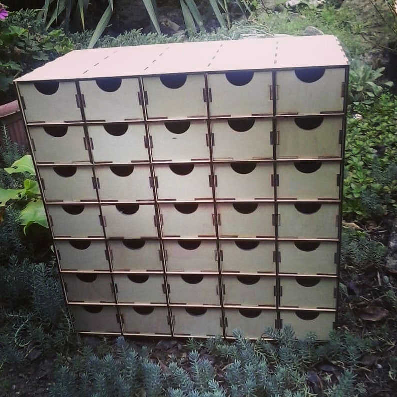 Laser Cut Organizer With Drawers Etsy