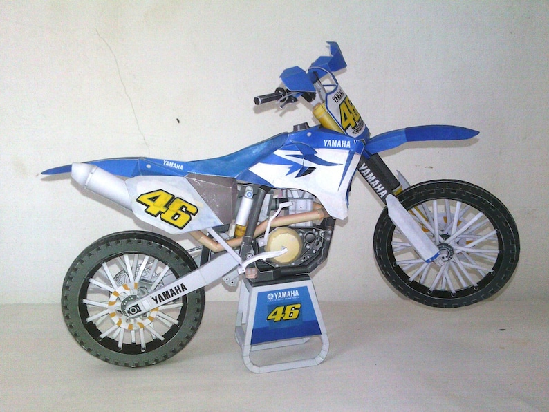 Yamaha YZ450FM Realistic Papercraft 3D Paper Model, Motorcycle, Paper
