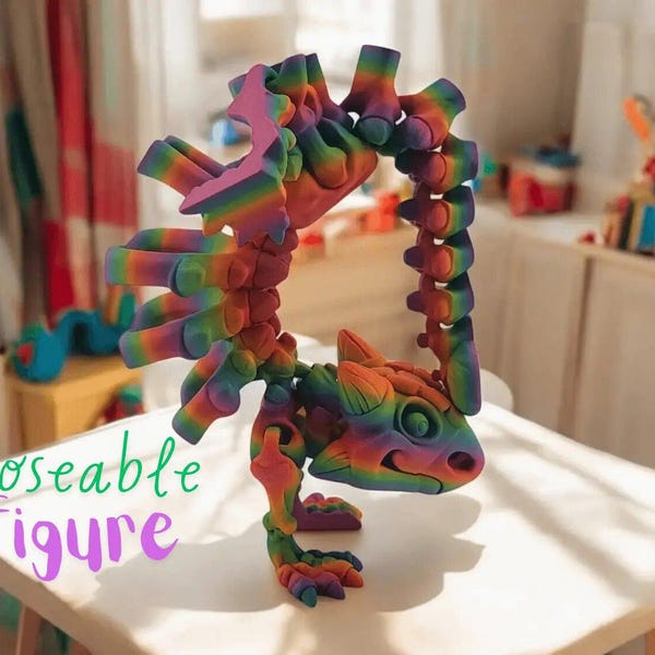 Anquilosaurio flexible impreso en 3D: juguete de dinosaurio articulado