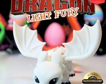 Articulated Lightfury Dragon: How to Train Your Dragon 3D Printed
