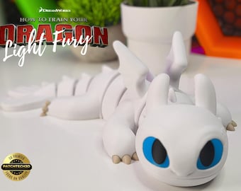 3D Printed Light Fury Dragon: Articulated Sensory Figure